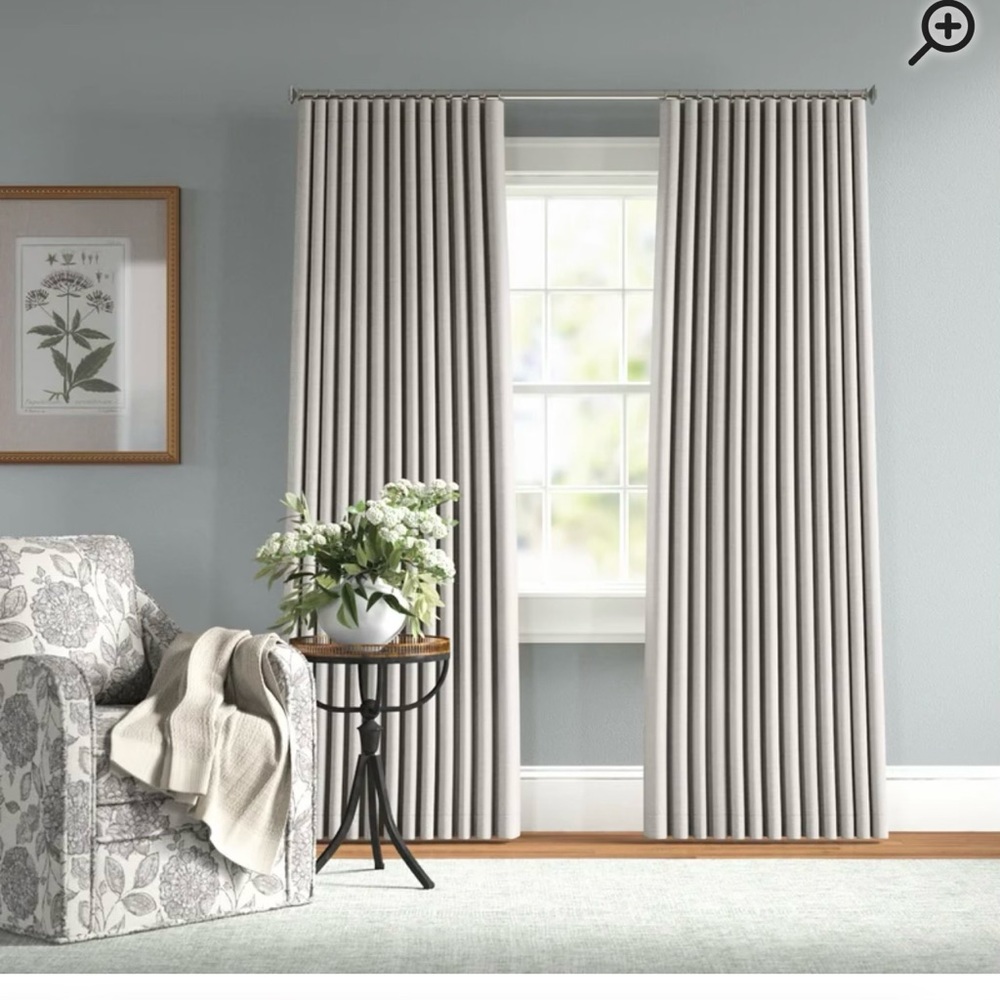 Otis extra wide solid room darkening curtains